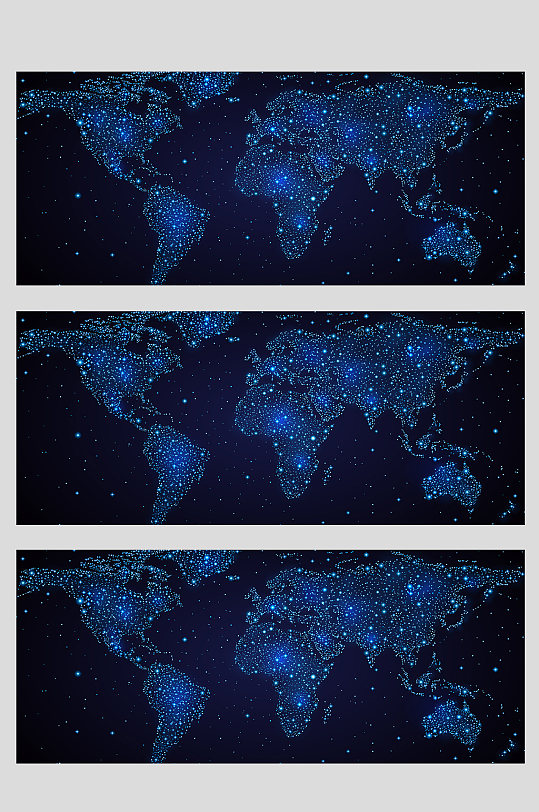 蓝色星空世界地图背景图片