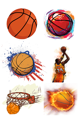 篮球运动CBA体育竞技免抠元素