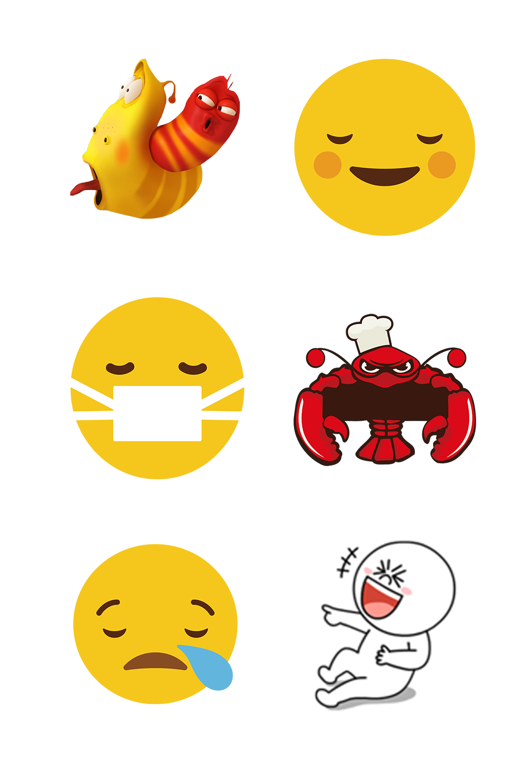 卡通动物搞笑卡通表情免抠元素素材