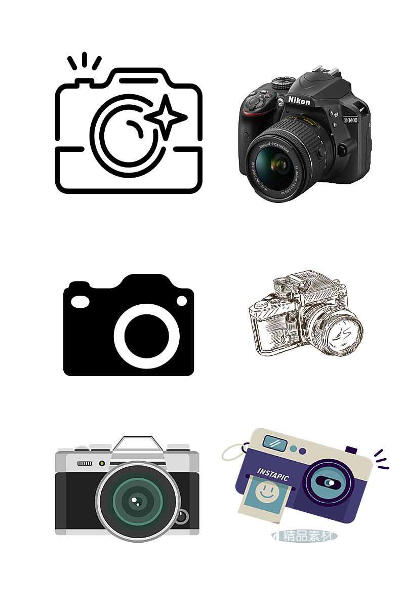 相机图标摄影器材免抠元素素材