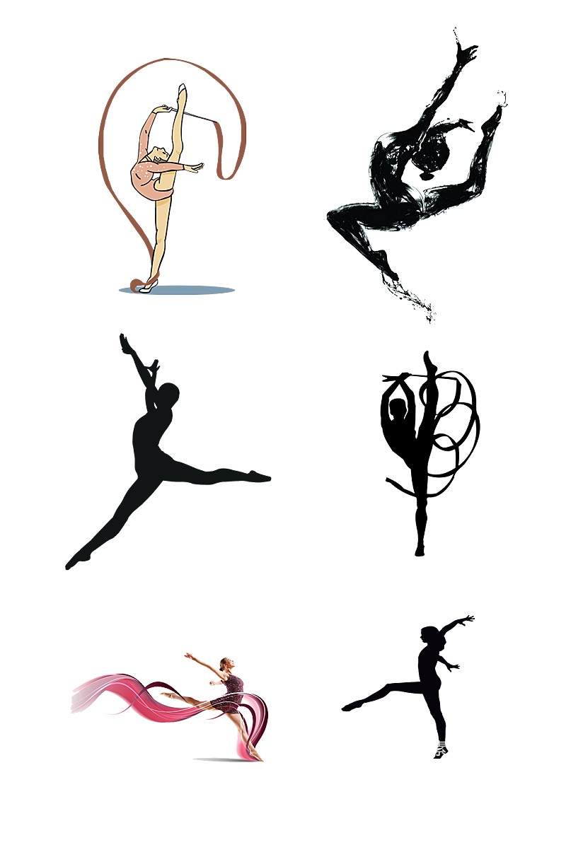 艺术体操表演体育运动免抠元素素材