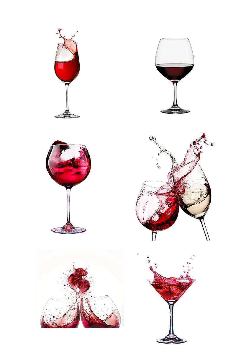 红酒葡萄酒干红洋酒免抠元素素材