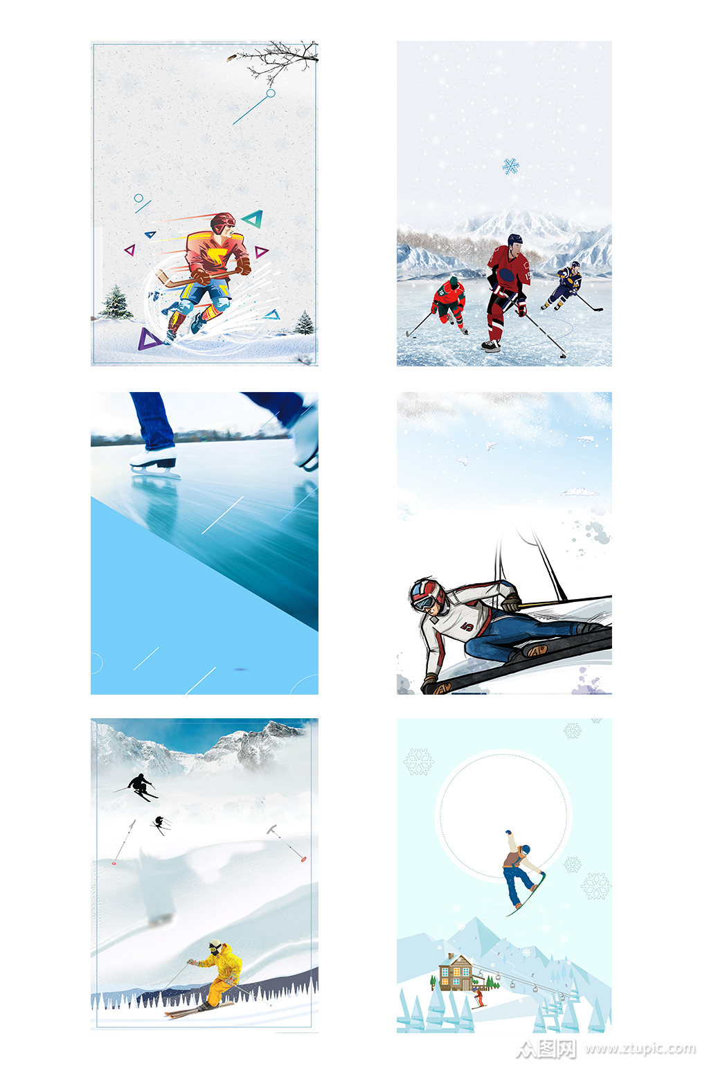 冬奥会冬季运动滑雪背景图模板下载-编号2534784-众图网
