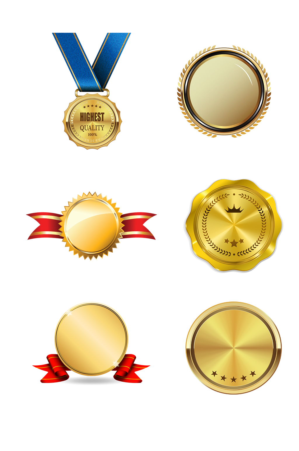 金牌金奖第一冠军免抠元素素材