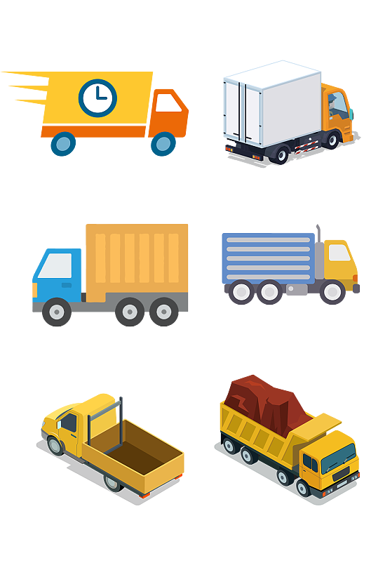 卡车重型货车物流运输免抠元素