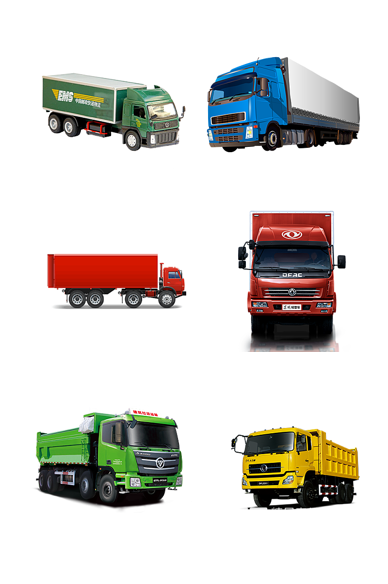 卡车重型货车物流运输免抠元素素材