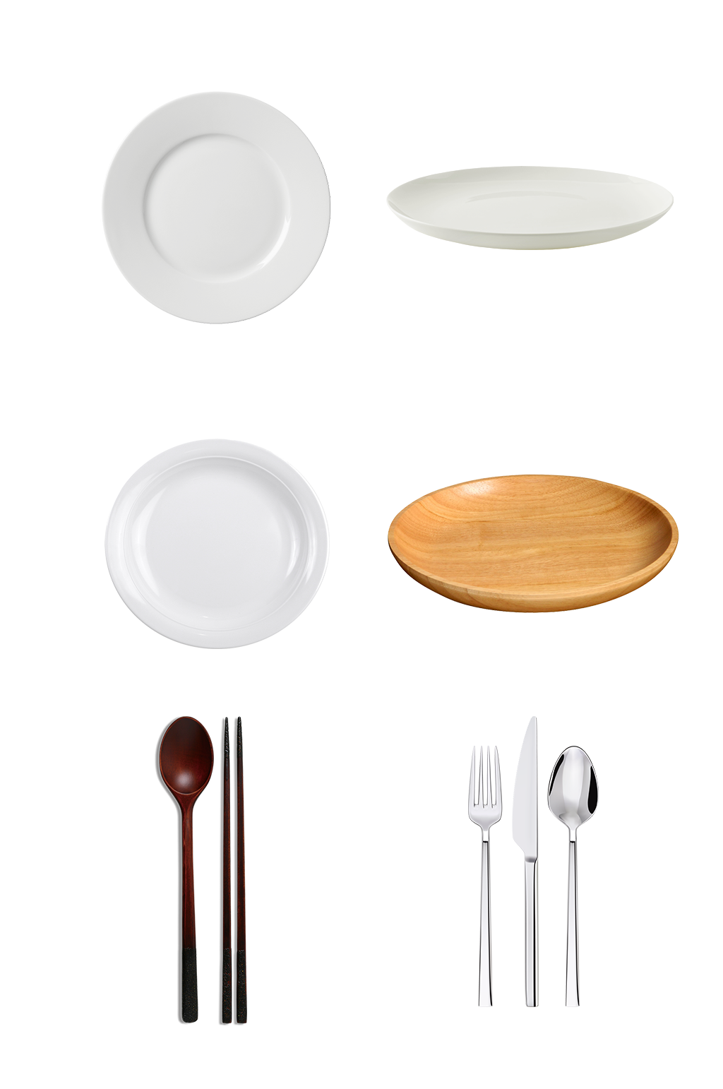 餐具盘子筷子碗筷食物免抠元素素材