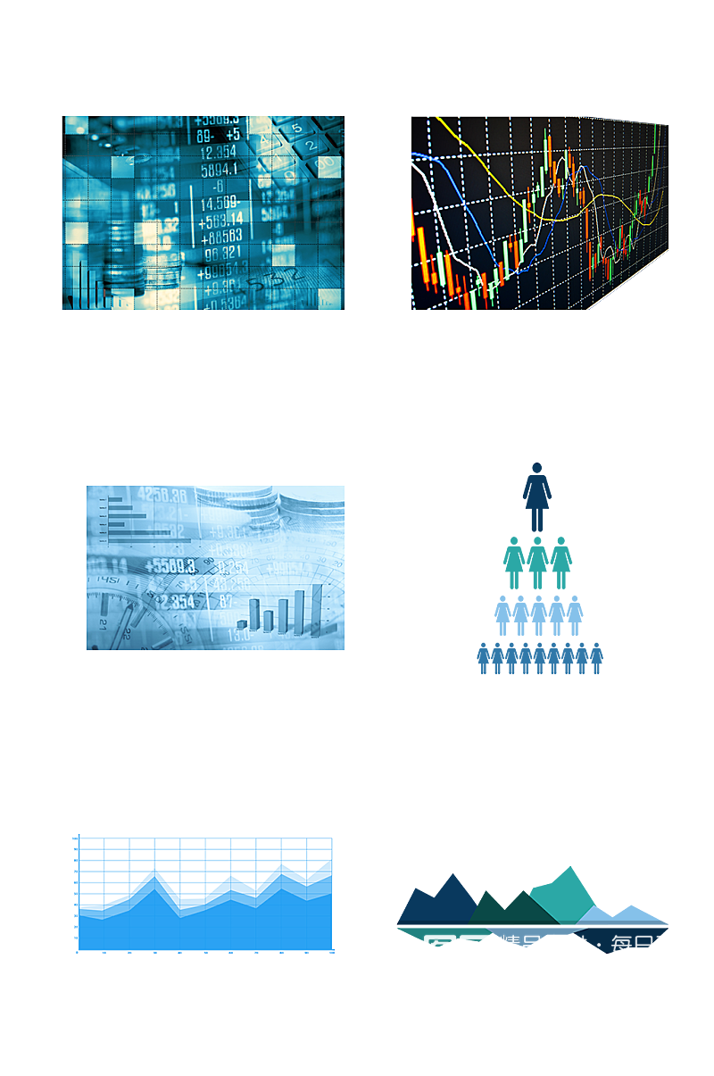金融股票大盘涨跌趋势图免抠元素素材