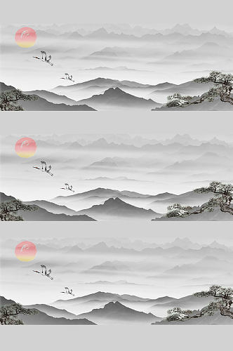 中国风山水水墨画高清背景图片