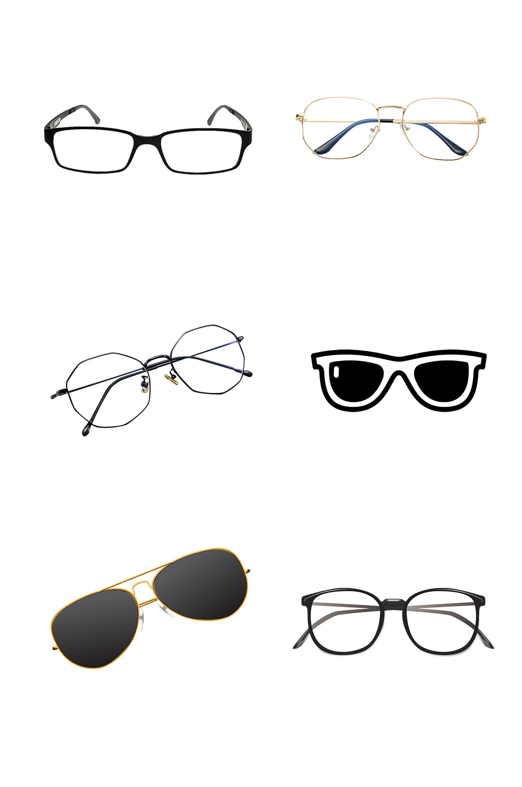 手绘眼镜近视镜太阳镜免抠元素模板下载-编号2867922-众图网