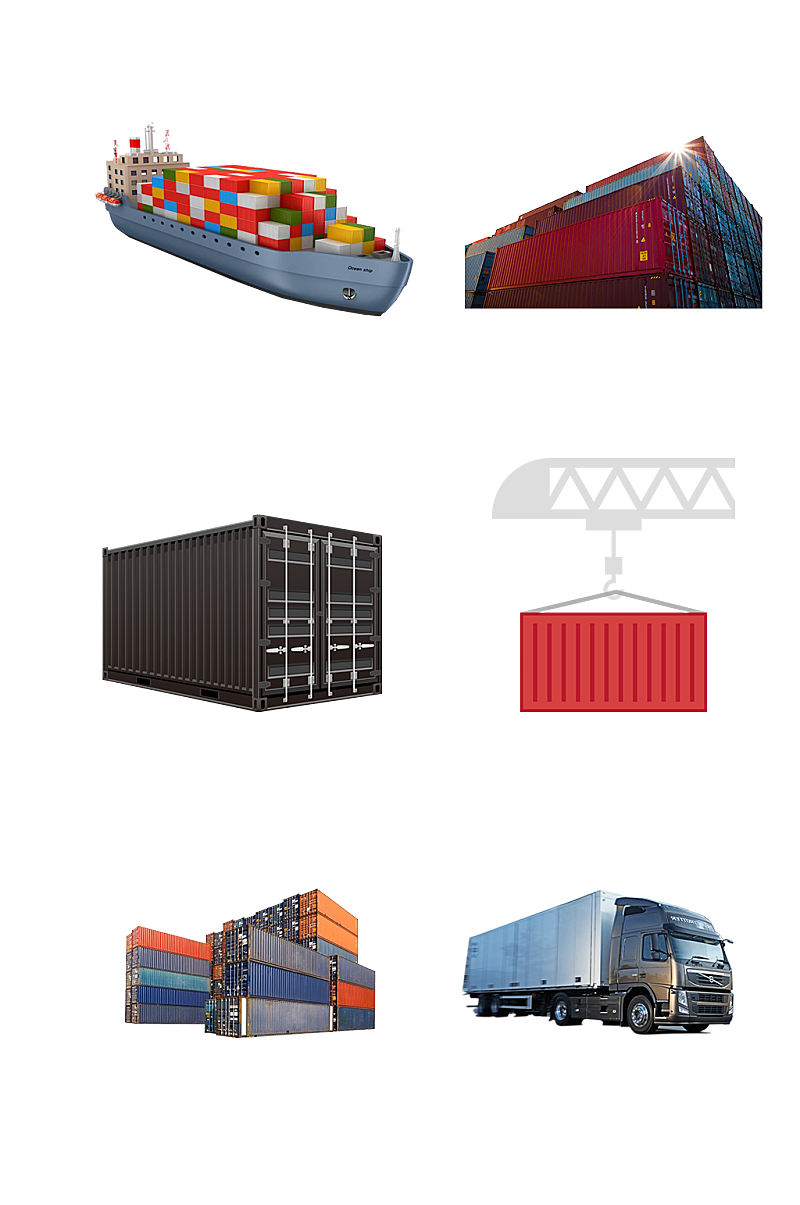 集装箱货运物流海运免抠元素素材