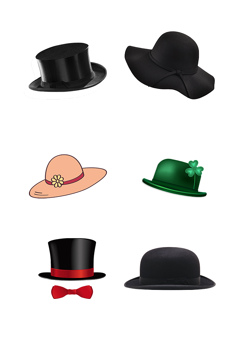 绅士礼帽时尚帽子免抠元素素材