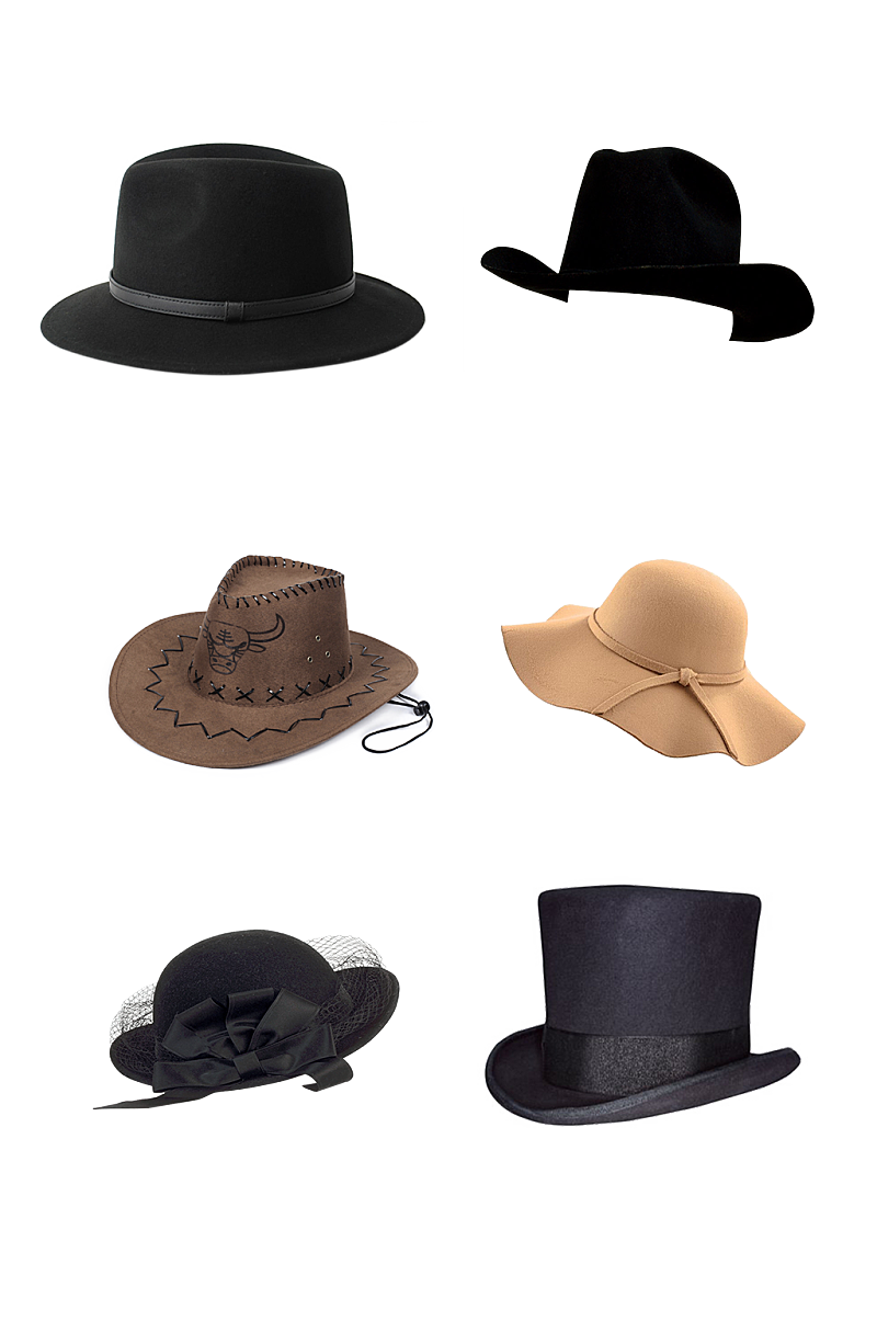 绅士礼帽时尚女士帽子免抠元素素材