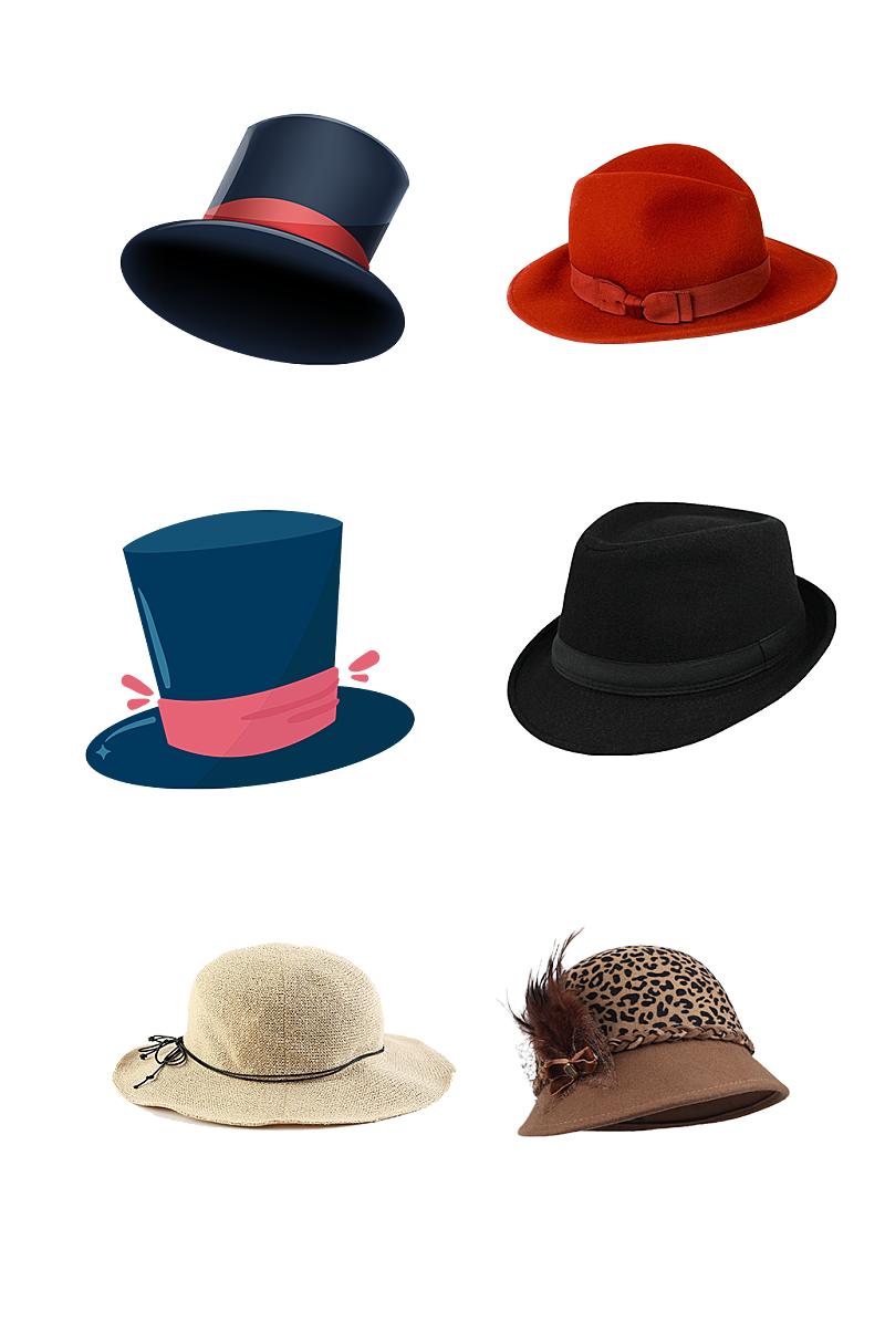 绅士礼帽时尚帽子免抠元素素材