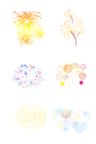 多彩节日礼花鞭炮放花免抠元素