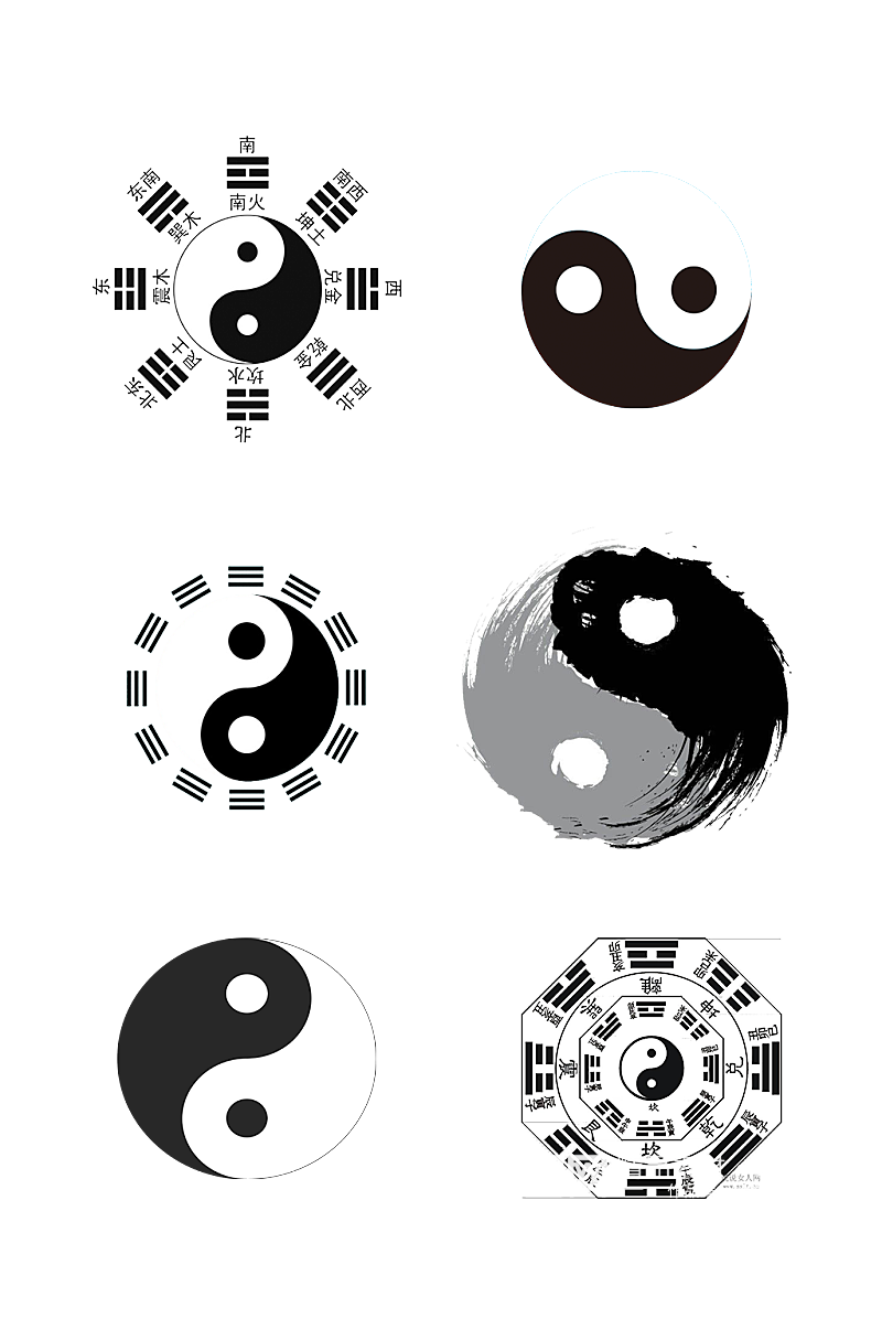阴阳中华传统太极八卦图免抠元素素材下载-众图网