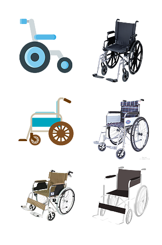 上班族电动轮椅手推轮椅设计免抠元素
