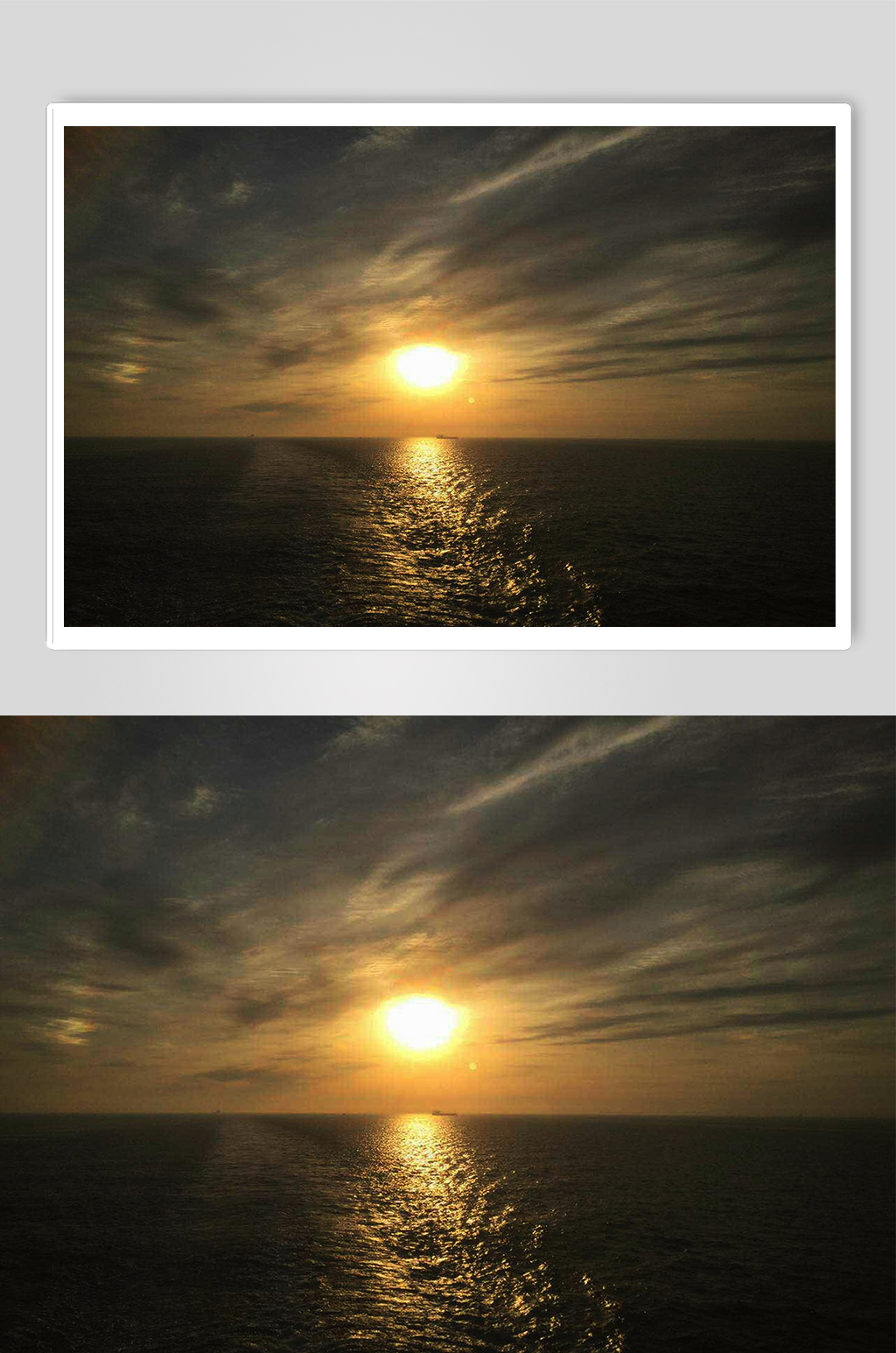 海上游轮阳光看日出云彩蓝天海浪摄影图片素材