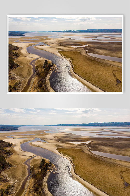 大自然湿地湖泊河流岩石草地摄影图片