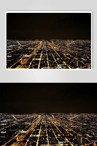 城市夜景现代城市繁华街道摄影图片