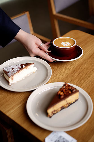 精美甜点蛋糕咖啡下午茶摄影图片