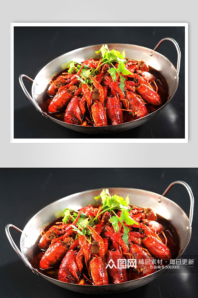铁锅小龙虾高端餐厅美食摄影图片素材
