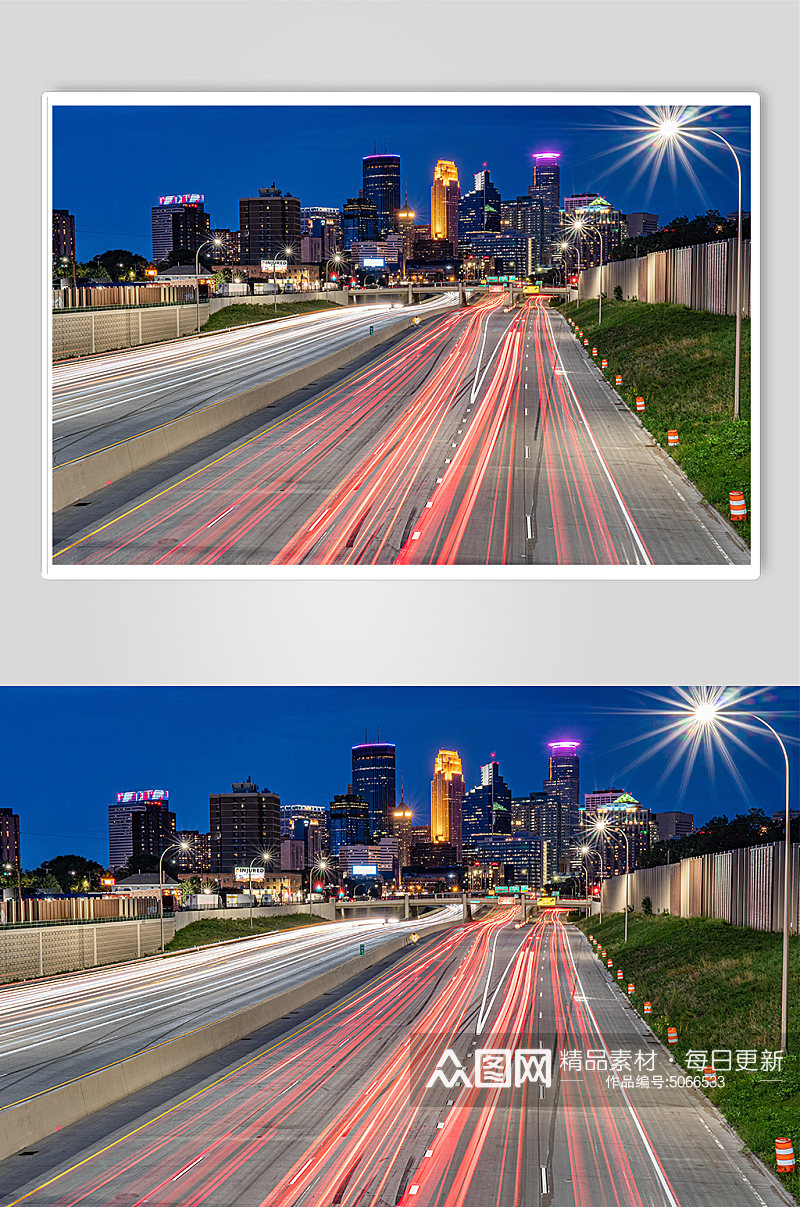 城市道路光影桥梁立交桥道路摄影图片素材