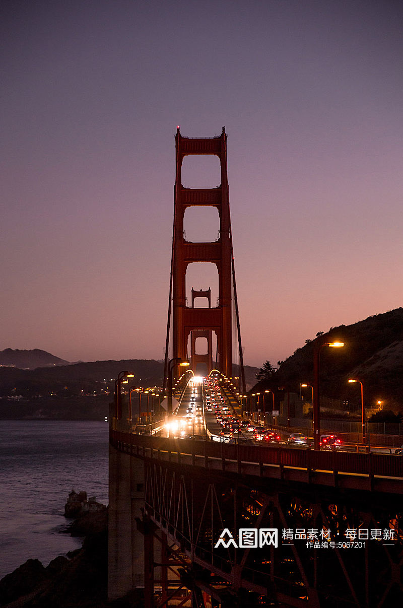 夜色钢架城市桥梁立交桥道路摄影图片素材