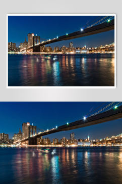 夜景城市桥梁立交桥道路光影立体摄影图片