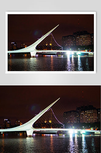 灯光秀城市桥梁立交桥道路光影立体摄影图片