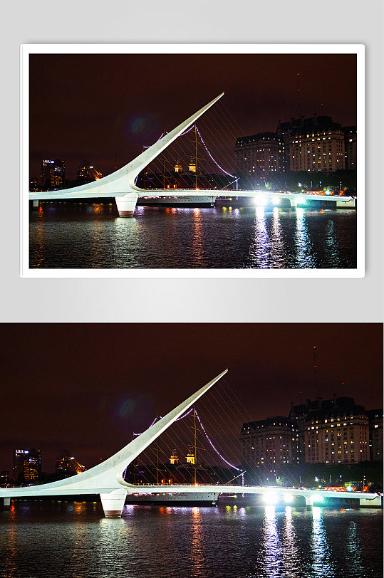 灯光秀城市桥梁立交桥道路光影立体摄影图片