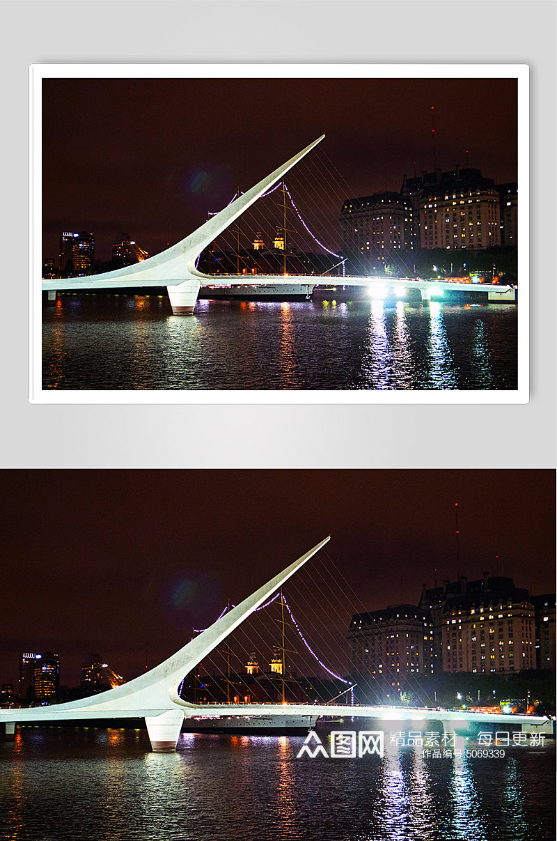 灯光秀城市桥梁立交桥道路光影立体摄影图片素材