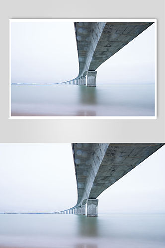 跨海大桥梁立交桥道路光影立体摄影图片