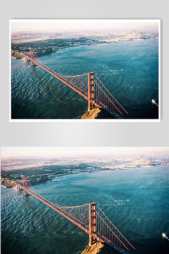 跨海城市桥梁立交桥道路光影立体摄影图片