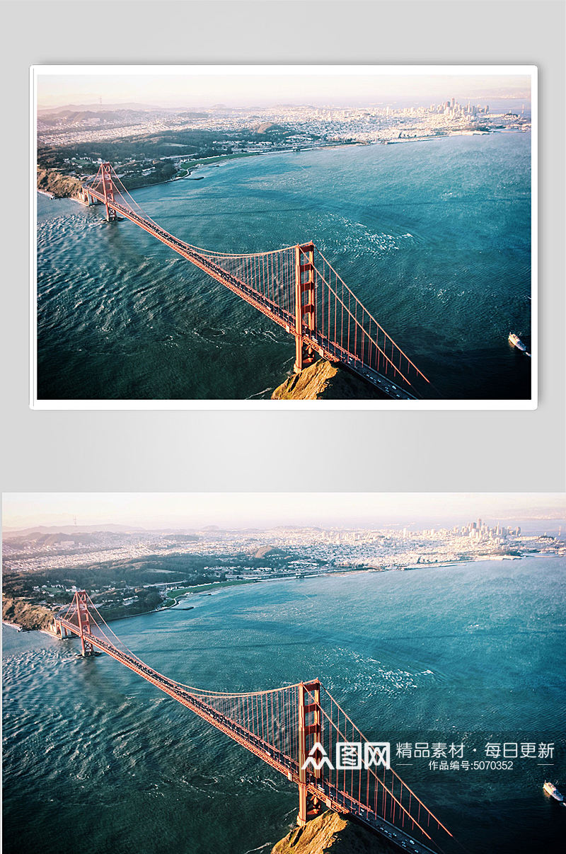 跨海城市桥梁立交桥道路光影立体摄影图片素材
