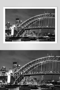 夜色城市桥梁立交桥道路光影立体摄影图片