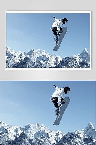 冬季冰雪运动高山滑雪体育锻炼摄影图片