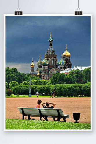 俄罗斯圣彼得堡乡村风景建筑地理摄影图片