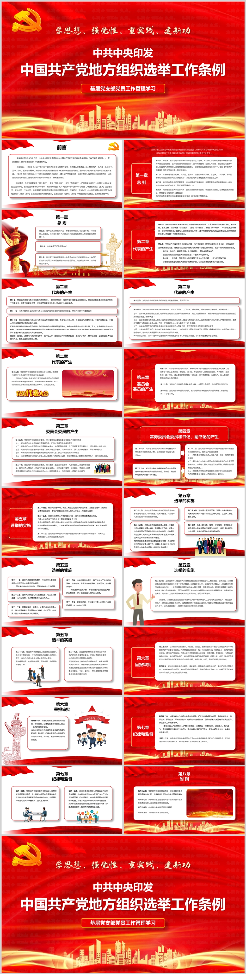 中国共产党地方组织选举工作条例PPT素材