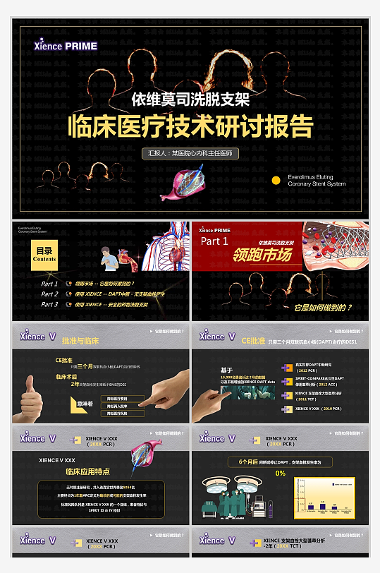 心脏支架技术市场医学课题研究PPT