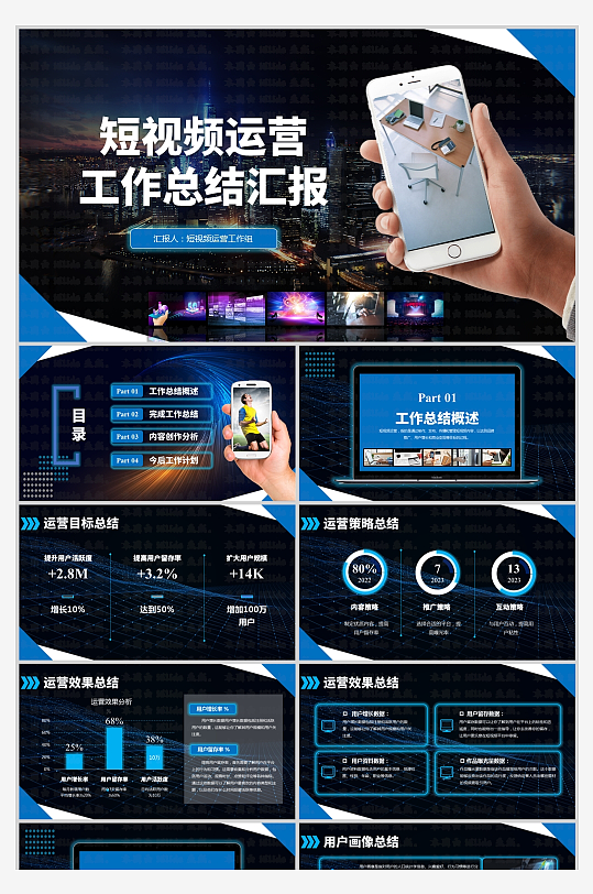 短視頻運(yùn)營(yíng)工作總結(jié)匯報(bào)PPT