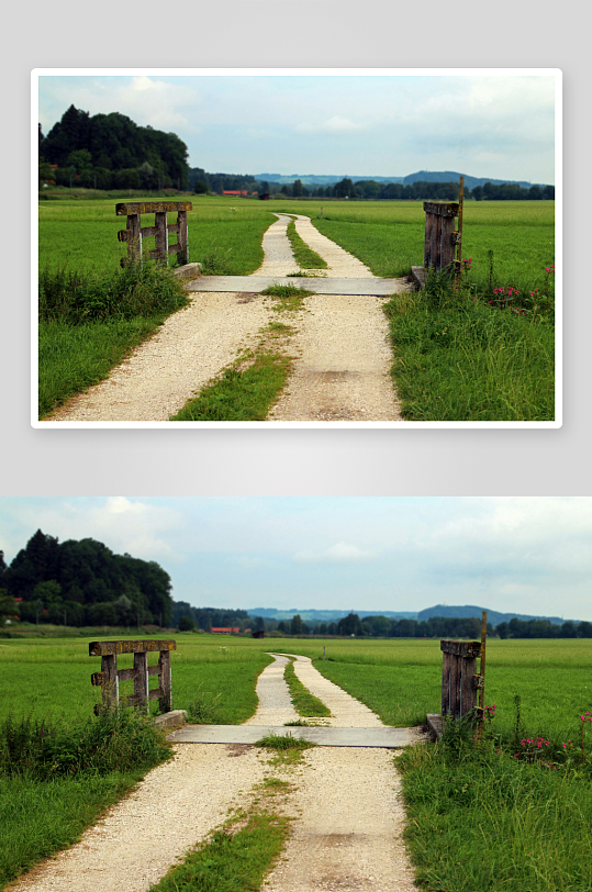 草原牧场大草原草地放牧湿地小路-众图网