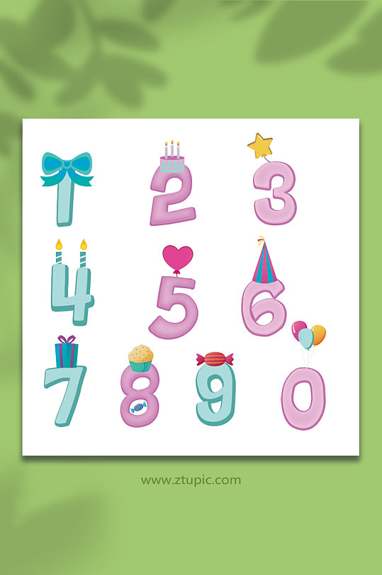 生日快乐数字创意