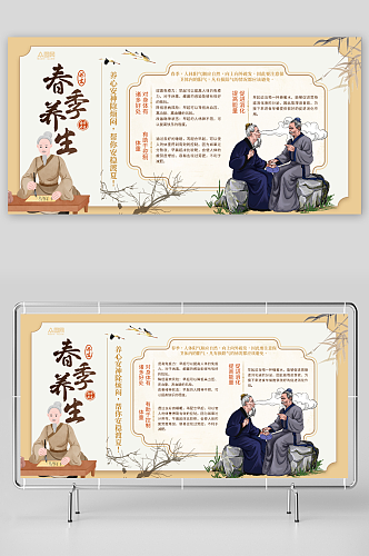 春季中医养生保健宣传栏展板