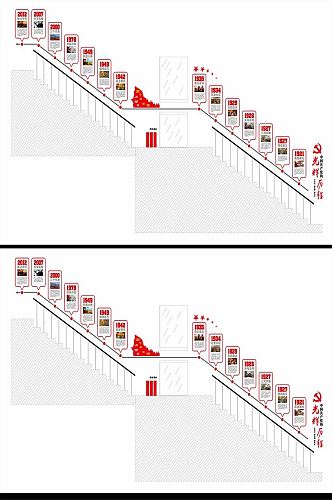 楼梯党建文化墙光辉历程