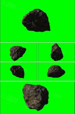 抠像素材陨石石头石材展示合成素材