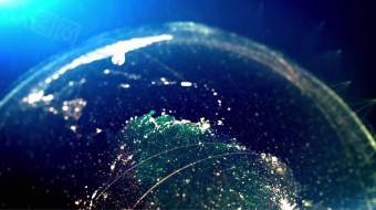 震撼企业宣传地球粒子展示视频-众图网