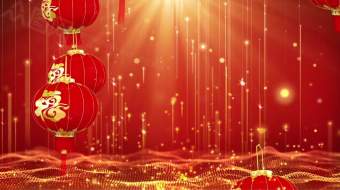 唯美喜庆灯笼粒子展示春节背景视频-众图网