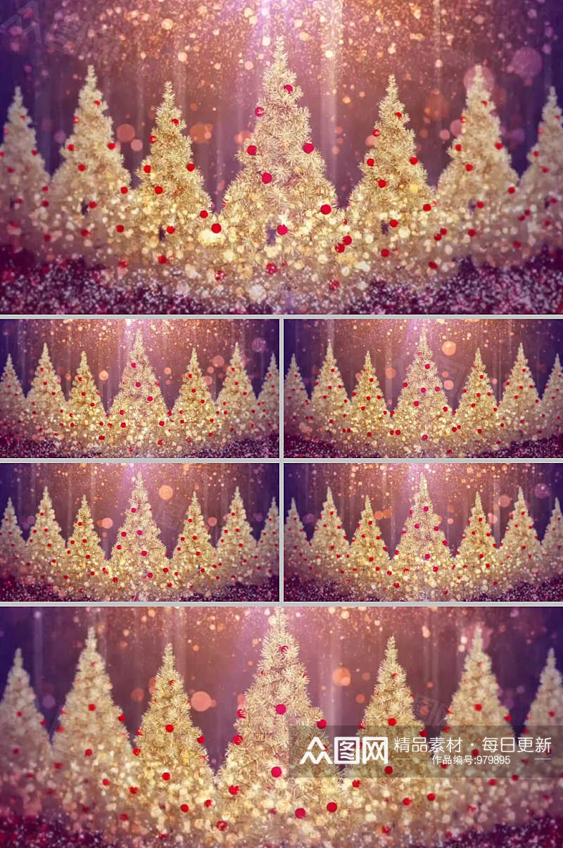 唯美大气圣诞节背景led视频素材