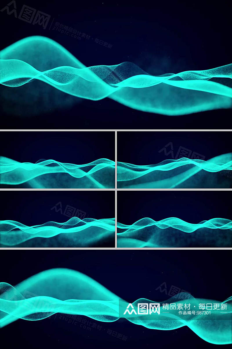 蓝色大气科技粒子线条展示背景视频素材